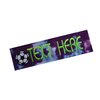Soccer Ball Headband with YOUR CUSTOM NAME - Embroidered Hand Tie Dyed Cotton Headband (Purple Tie Dye)