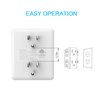 Outlet Extender, HICITY Multi Plug Outlet with 6 Electrical Outlets Adapter, 3-Prong Wall Outlet Tap for Cruise Ship Home Office Dorm, White (2 Pack)