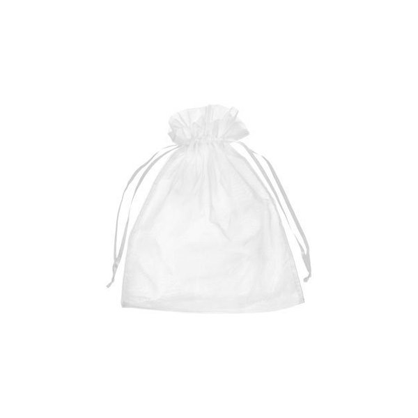 Online Fabric Store 12” x 14” White Organza Favor Bags – 10 Pack