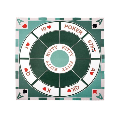 Michigan Rummy Play Mat，27.6" x 27.6", 2-9 Players, Classic Family Casino Games of Bets and Bluffs. The Perfect Blend of Rummy and Poker, Perfect for Family Game Night（Only Game Mats）