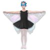Kids Butterfly Wings Costume Girls Fairy-Wings Toddler Dress Up Play Costumes Butterfly Hair Clip Mask Party Favors (Purple Green Sets)