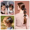 Bow Hair Clips for Women Girls, Beautiful White Bow Hair Clips Ribbon Satin Ribbon Hair Accessories for Girls Alligator Clips Cute Bowknot Hair Barrettes for Kids