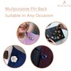 BEADNOVA Rubber Pin Back Butterfly Clutch Backings Pin Cap Replacement for Badges, Lapel Pin (50pcs)