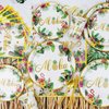 Luau Party Decorations, Hawaiian Party Decorations Aloha Party Supplies with Plates, Grass Skirt Tablecloth, Napkins, Cups, Aloha Balloon for Summer Beach Party Hawaii Luau Party