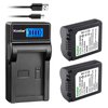 Kastar Battery (X2) & LCD Slim USB Charger for Panasonic CGA-S006, CGR-S006 and Panasonic Lumix DMC-FZ7, DMC-FZ8, DMC-FZ18, DMC-FZ28, DMC-FZ30, DMC-FZ35, DMC-FZ38, DMC-FZ50 Digital Camera