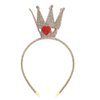 Cute Tiny Queen of Hearts Crown for Queen of Hearts Costumes, Alice in Wonderland Cosplay, and Villains Costumes. Great Tiny Crown/ Queen of Hearts Costume Accessories for Women. Gold Crown for Women