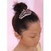 JWICOS Mini Crystal Hair Comb Pink Small Crystal Comb Headband Shiny Rhinestone Comb Headpiece for Girls Princess Birthday Party (Pink)