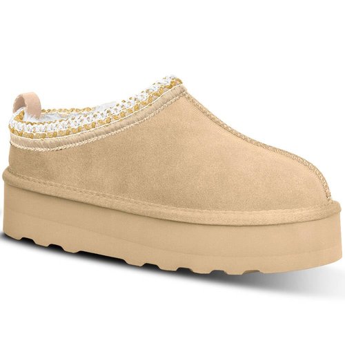INPAKSA Women's Slippers Platform Mini Boots Short Ankle Boot Fur Fleece Lined Sneakers House slippers Anti-Slip Boot For Outdoor