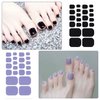 YECIRALA 20 Sheets 440 Pcs Solid Toenail Polish Stickers Self Adhesive Toe Nail Wraps Nail Stickers Full Nail Wraps Toe Nail Polish Strips DIY Toe Nails Decals for Women Girls Gel Nail Strips