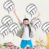 durony 12 Pieces 18 inches Volleyball Balloons Volleyball Themed Party Decorations Foil Mylar Volleyball Balloons For Birthday Party Supplies