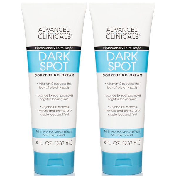 Advanced Clinicals Dark Spot Vitamin C Cream For Face, Hand, & Body Lotion, Anti Aging Therapeutic Skin Care Moisturizer Lotion Reduces Appearance Of Age Spots, Blotchy Skin, & Wrinkles, (2-Pack)