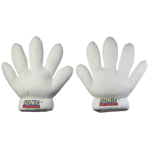 GE Animation Great Eastern GE 8805 Sonic The Hedgehog Stuffed Plush Gloves, 11", White
