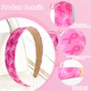 Kistreao Breast Cancer Awareness Headband Pink Ribbon Hair Bands Girls Hair Accessories for Fundraising Breast Cancer Party Supplies Pink