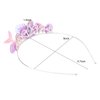 GAFATORY Purple Mermaid Headband for Women Rhinestone Adult Crown Fishtail Headbands Starfish Pearl Tiara Ocean Theme Halloween Custome Pink Purple Crown for Mermaid Party Decorations