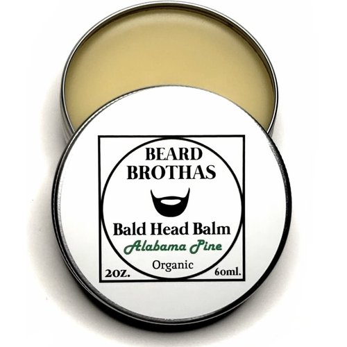 Bald Head Moisturizer. Post Shave Wax and Polish for Bald Heads. Bald Scalp Treatment Soothes Scalp Providing Lasting Softness Shine & Protection. Alabama Pine Scent.