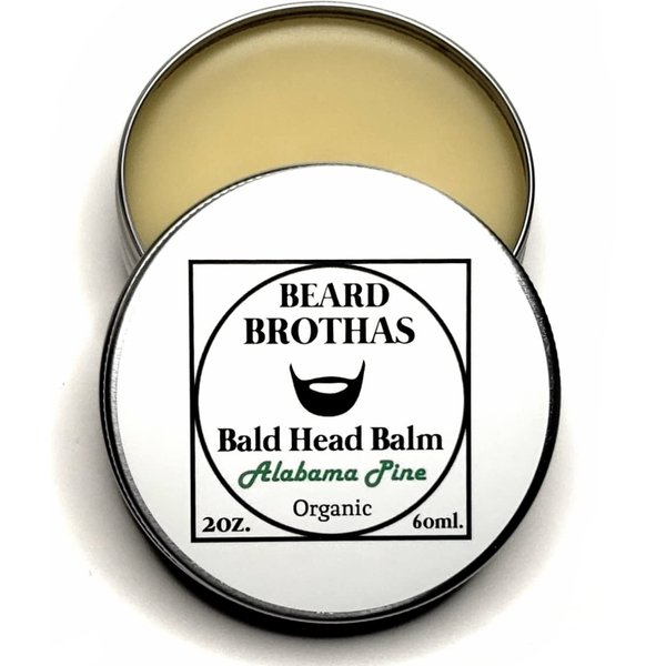 Bald Head Moisturizer. Post Shave Wax and Polish for Bald Heads. Bald Scalp Treatment Soothes Scalp Providing Lasting Softness Shine & Protection. Alabama Pine Scent.