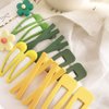 14Pcs Yellow Sweet Flower Clips,Barrette Bobby Pin Hair Clips Decoration Elegant Gold Gifts Hairpin for Women Girl Hair Clips Clips and Barrettes Hair Accessories
