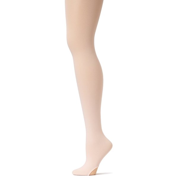 Capezio Girls' Ultra Soft Self Knit Waistband Tight,Ballet Pink, One Size (8-12)