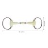 FECAMOS Horse Snaffle Bit, Rubber Wrapped Easy to Control Compact Horse Mouth Bit Apple Flavor Professional for Racing