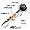CUESOUL Jazz - Soft Tip Darts Set 19 Grams with 6pcs AK5 Plastic Integrated Flights & 36pcs Plastic Tips for Electronic Dart Board