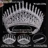 Aoligrace Luxury Wedding Crowns for Women 5A Cubic Zirconia Tall Princess Tiara Crystal Gifts for Women Bridal Birthday Prom