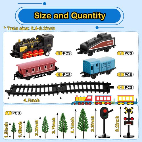 Bucherry 13 Pcs Train Cake Toppers Train Cake Decorations Train Birthday Party Supplies Train Toy Set Black Train Track Traffic Lights Cake Topper for Birthday Railway Train Theme Party