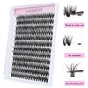 Cluster Lashes 240pcs 40D DIY Eyelash Extension D Curl Long Individual Lashes Mixed Tray Faux Mink Lash Clusters Extensions 0.07 0.10 Black (40D-0.07D-9-16mm)