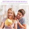 2 Pcs Black and White Checkered Hair Rope Seamless Hair Ties Hair Scrunchies for Women's Hair Stretchy Hair Ties Hair Ropes Checkered Claw Clip Hair Scrunchies Hair Rings