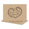 Kraft Love and Thanks Thank You Note Card Pack - Set of 36 cards blank inside - with Kraft envelopes
