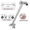 High Pressure Shower Head with 11 IN Adjustable Arm, HarJue Rainfall Showerhead with Shower Arm-Make Water Flow Down Vertically for Better Bathing Experience(5 In, Chrome)