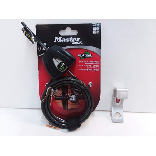 Cooler Fits Compatible with Pelican Elite Hard Ice Chests Secure Heavy Duty Locking Bracket for Ultimate Cooler Protection CodyCo Aluminum Bracket & Master Python 6 Ft Lock Cable