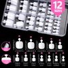 Teenitor White Press on Toenails for Women with Nail Glue, 120pcs White Toe Nail Press ons Acrylic Toenail Kit, Toe Nail Tips Square, Fake Toe Nails Glue on Toe, False Toenails for Missing Toenail