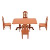 Dollhouse Table and Chairs 1 12 Scale Wooden Furniture Model 5pcs Miniature Dining Table Chairs Set for DIY Hobby Mini Dining Room Decoration Accessories