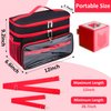Tesuko Carrying Case Compatible with Toniebox Starter Set, Double Layer Storage Bag for Tonies Figures Characters, Portable Travel Organizer Case with Shoulder Strap for Tonies Box Headphones (Black)