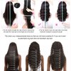 FuivJuix 4X1 Natural Black Lace Front Wigs Human Hair Natural Hairline 4X1 Hd Transparent Lace Closure Wig 16 Inch Brazilian Virgin Hair Water Wave Wig For Black Women 150% Density