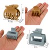 ATODEN Small Hair Clips Mini Claw Clips for Thin Hair 8Pcs Cute Hair Clips 2'' Square Neutral Claw Clips 1.5'' Double Row Teeth Matte Medium Hair Clips for Thick Thin Fine Hair Accessories