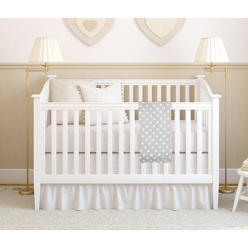 Little Starter Plush Toddler Blanket, Grey Dot