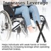 2PCS Wheelchair Handle Extenders, Wheelchair Brake Extenders, Wheelchair Transport Chair Brake Handle Extension, Wheelchair Assistive Devices for Heavy Reclining Wheelchair(Black, 6.5 Inch)