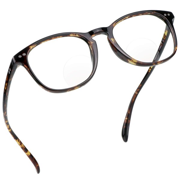LifeArt Bifocal Reading Glasses with Round Lenses, Blue Light Blocking Glasses, Gaming Glasses, TV Glasses for Women Men, Anti Glare(floral, 0.00/+1.25 Magnification)