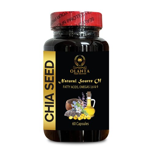 OLANTA TRADE SOLUTION CHIA Seed - chia Seeds Energy, Omega 6 Supplements for Women, Immune boosters for Adults Vegan, Omega 3 Fatty Acid Supplements, Organic Black Chia Seeds - 1 Bottle 60 Softgels