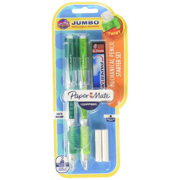 Clear Point Mechanical Pencil, 0.7 mm, Assorted, 2/Set