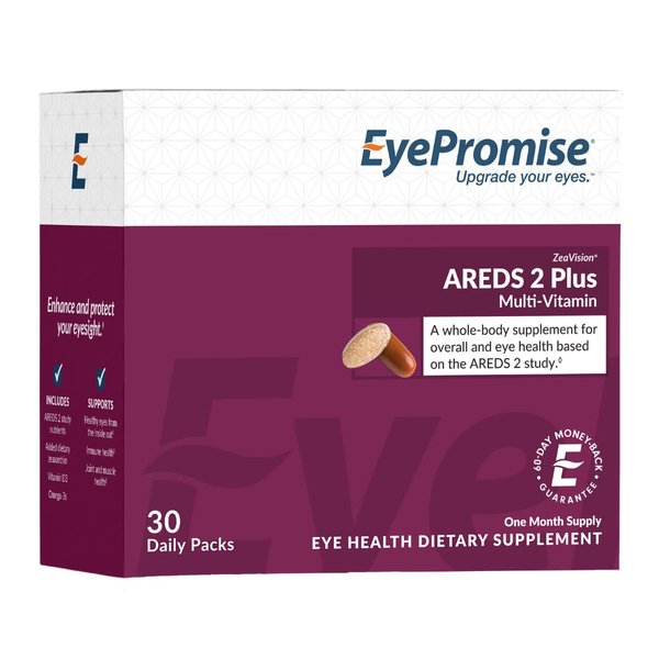 EyePromise Multi-Vitamin + Eye Vitamin - Expanded Eye Health Formula with Complete Heart, Brain, Hair, Skin and Overall Health - 30-Day Pill and Soft-Gel Pack