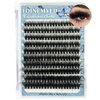 Fluffy Lash Clusters 10-24mm Extra Long Thick 200D Cluster Eyelash Extensions 200pcs Volume D Curl Wispy Individual Lashes Plant Fibres False Eyelashes DIY Lash Extension for Beginners, by FOINEMYED