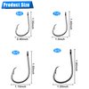Inline Circle Hooks Saltwater, 100pcs Saltwater Fishing Hooks High Carbon Steel Fish Hook Straight Eye Octopus Hook for Catfish (100PCS 6/0)