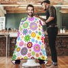 visesunny Barber Cape Colored Little Flower Polyester Hair Cutting Salon Cape Apron Anti-Static Haircut Water-Resistant Shaving Cloth Beard Shaving Bib Hairdressing Cape