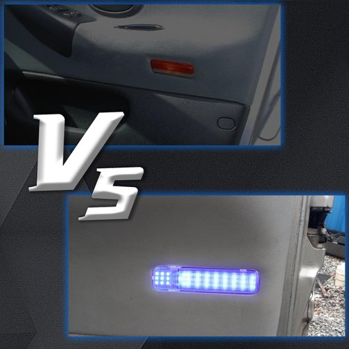 AFEISOL Led Side Door Panel Lights Courtesy Light Fit for Chevy Sierra GMC C/K, Yukon Silverado 1500 2500 3500 Avalanche, Suburban, Hum-mer H2,4Pcs Car Interior Doors Panel Lighting Blue