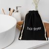 Hair Dryer Bags Drawstring Bag Container Hairdryer Bag Hair Travel Bag Hair Tools Travel Bag for Use at Home, Traveling, Guest Rooms,Bathroom and Hotels(Black)