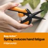 Fiskars Micro-Tip Pruning Snips - 6" Garden Shears with Sharp Precision-Ground Non-Stick Coated Stainless Steel Blade - Gardening Tool Scissors with SoftGrip Handle