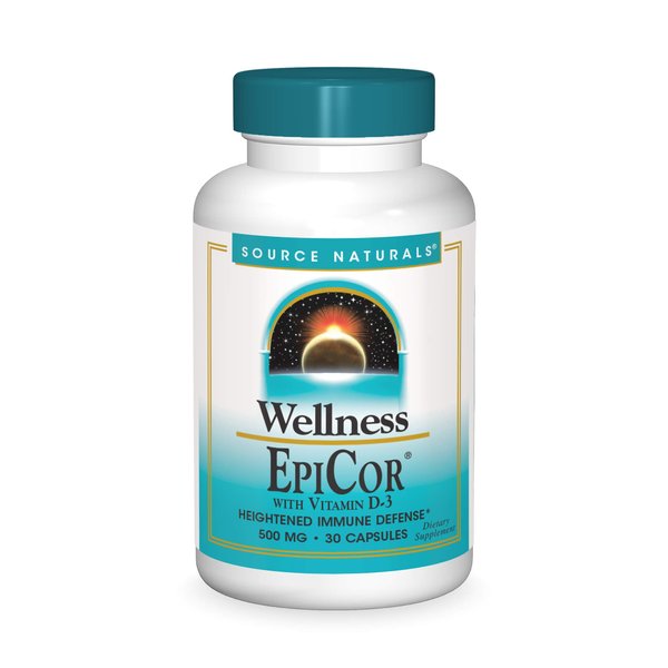 Source Naturals Wellness EpiCor with Vitamin D-3 for Heightened Immune Defense - 30 Capsules