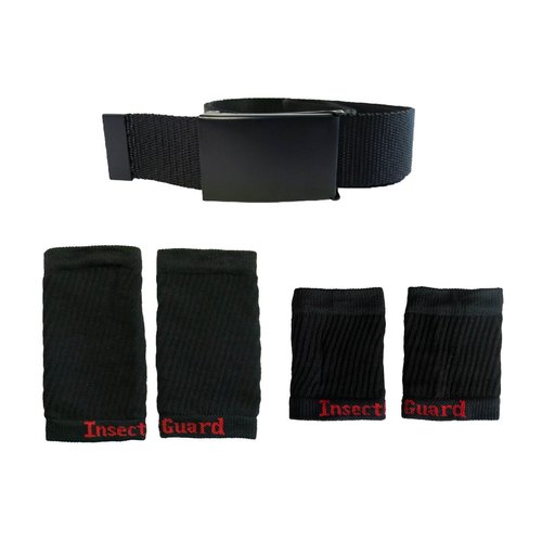 InsectGuard Permethrin Treated Tick Gaiters/Sleeves and Mosquitoes Flies Chiggers & More Insect Repellent Complete Package 3 (Black/Black)